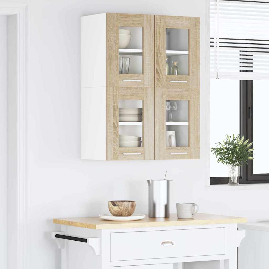 vidaXL Hängeschrank mit Tür Sonoma-Eiche 60 x 31 x 40 cm Holzwerkstoff