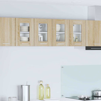 vidaXL Hängeschrank 2 pcs Sonoma-Eiche 60 x 31 x 40 cm Holzwerkstoff