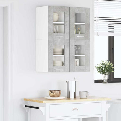 vidaXL Hängeschrank mit Tür Beton Grau 60 x 31 x 40 cm Holzwerkstoff