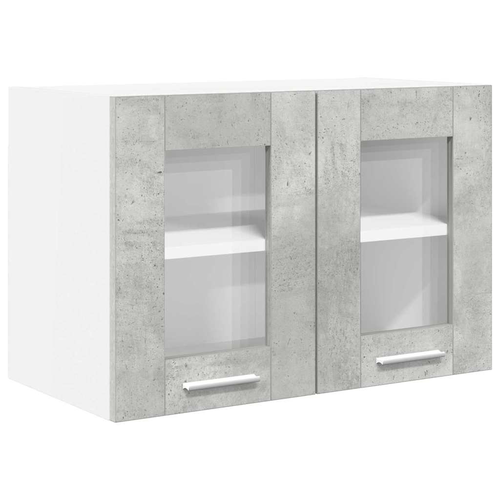 vidaXL Hängeschrank mit Tür Beton Grau 60 x 31 x 40 cm Holzwerkstoff
