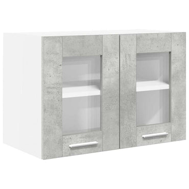 vidaXL Hängeschrank mit Tür Beton Grau 60 x 31 x 40 cm Holzwerkstoff