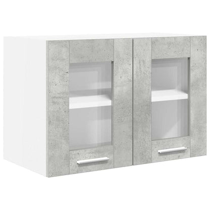 vidaXL Hängeschrank mit Tür Beton Grau 60 x 31 x 40 cm Holzwerkstoff