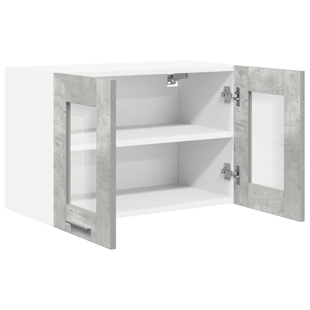 vidaXL Hängeschrank mit Tür Beton Grau 60 x 31 x 40 cm Holzwerkstoff