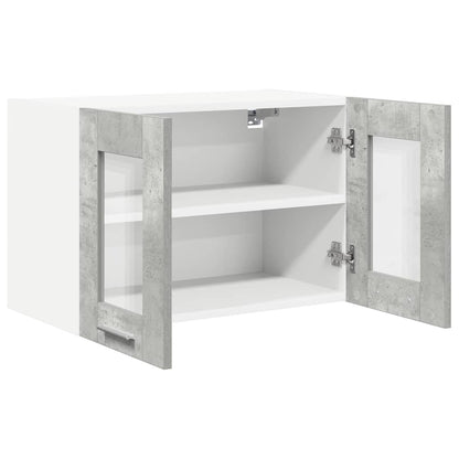 vidaXL Hängeschrank mit Tür Beton Grau 60 x 31 x 40 cm Holzwerkstoff