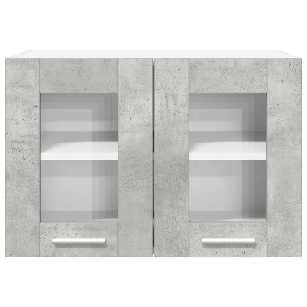 vidaXL Hängeschrank mit Tür Beton Grau 60 x 31 x 40 cm Holzwerkstoff
