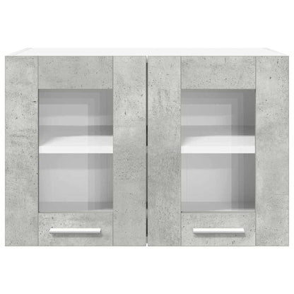 vidaXL Hängeschrank mit Tür Beton Grau 60 x 31 x 40 cm Holzwerkstoff