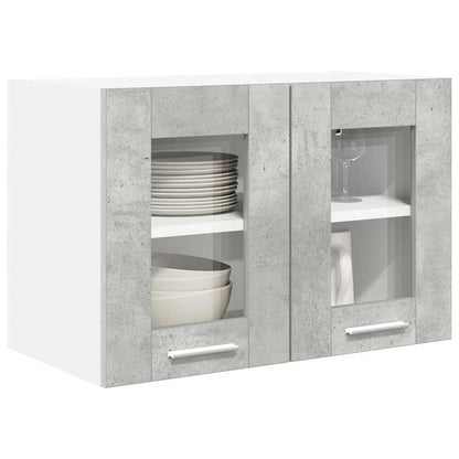 vidaXL Hängeschrank mit Tür Beton Grau 60 x 31 x 40 cm Holzwerkstoff