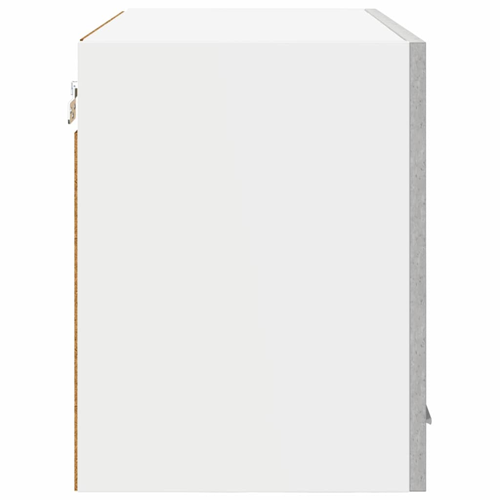 vidaXL Hängeschrank mit Tür Beton Grau 60 x 31 x 40 cm Holzwerkstoff