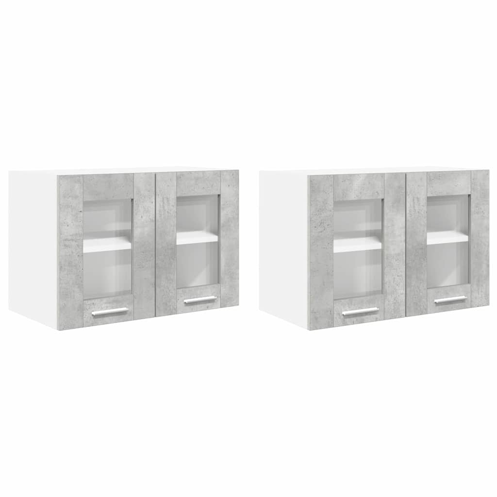 Hängeschrank 2 pcs Beton Grau 60 x 31 x 40 cm Holzwerkstoff