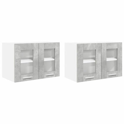 Hängeschrank 2 pcs Beton Grau 60 x 31 x 40 cm Holzwerkstoff