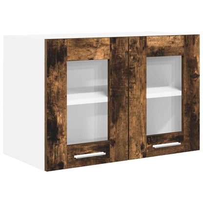 Hängeschrank mit Tür 2 pcs Geräucherte Eiche 60 x 31 x 40 cm