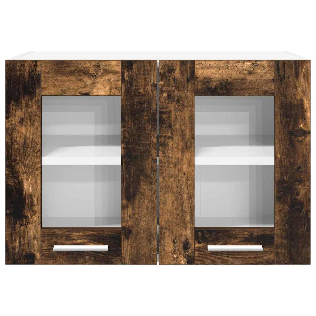 Hängeschrank mit Tür 2 pcs Geräucherte Eiche 60 x 31 x 40 cm