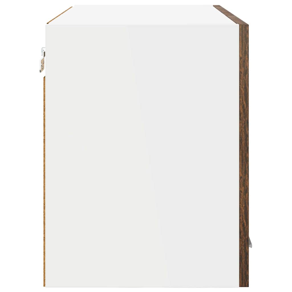 Hängeschrank mit Tür 2 pcs Geräucherte Eiche 60 x 31 x 40 cm