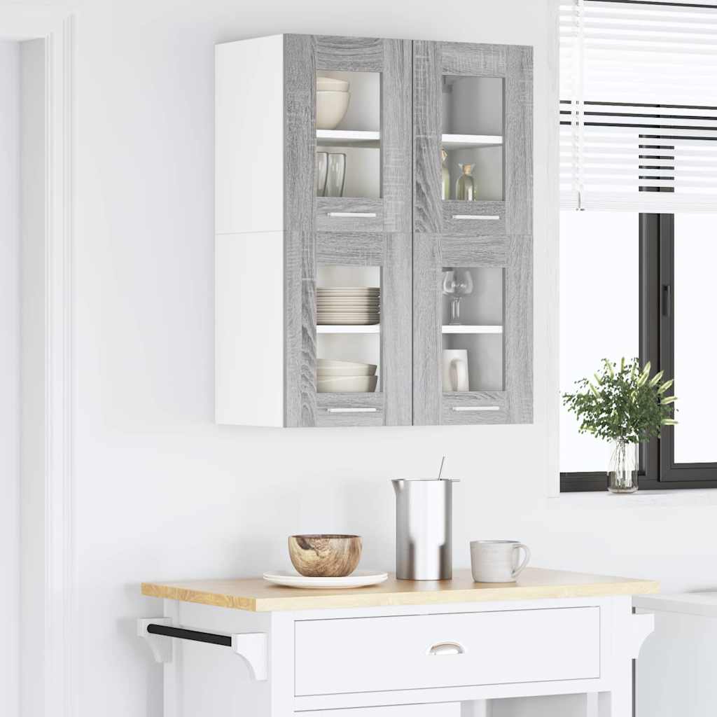 vidaXL Hängeschrank 2 pcs Graues Sonoma 60 x 31 x 40 cm Holzwerkstoff