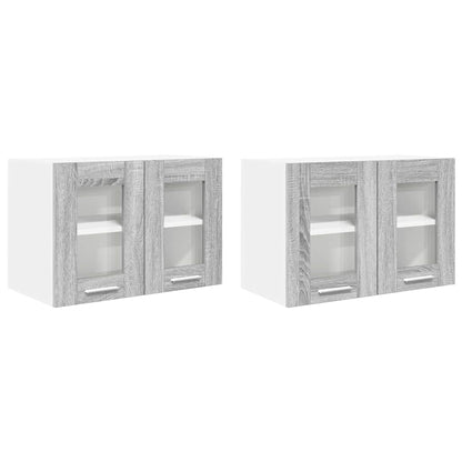 vidaXL Hängeschrank 2 pcs Graues Sonoma 60 x 31 x 40 cm Holzwerkstoff