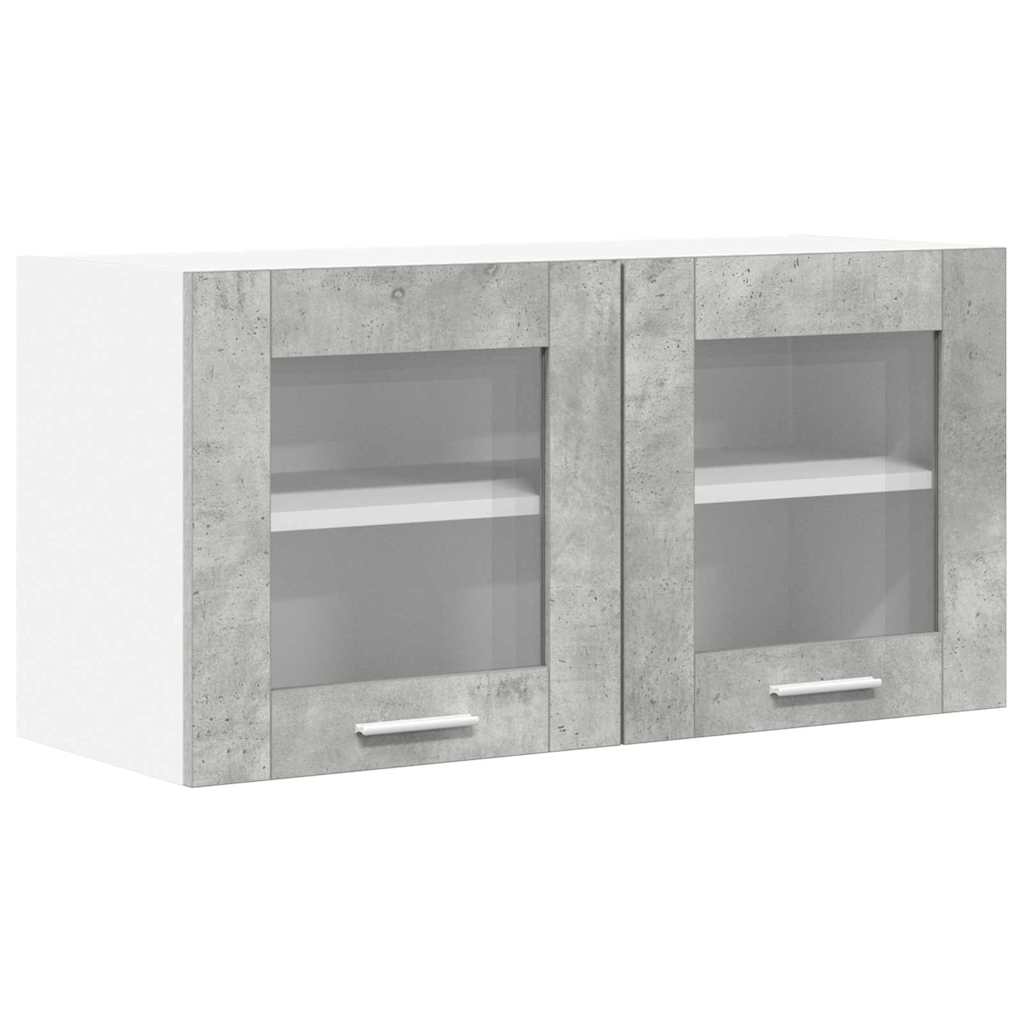 vidaXL Hängeschrank Betongrau und Weiß 80 x 31 x 40 cm Holzwerkstoff