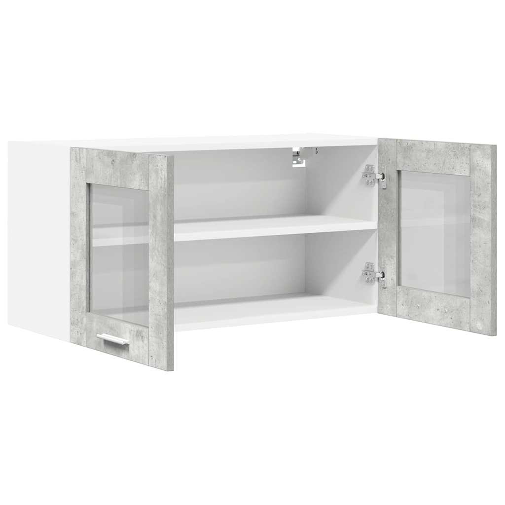 vidaXL Hängeschrank Betongrau und Weiß 80 x 31 x 40 cm Holzwerkstoff