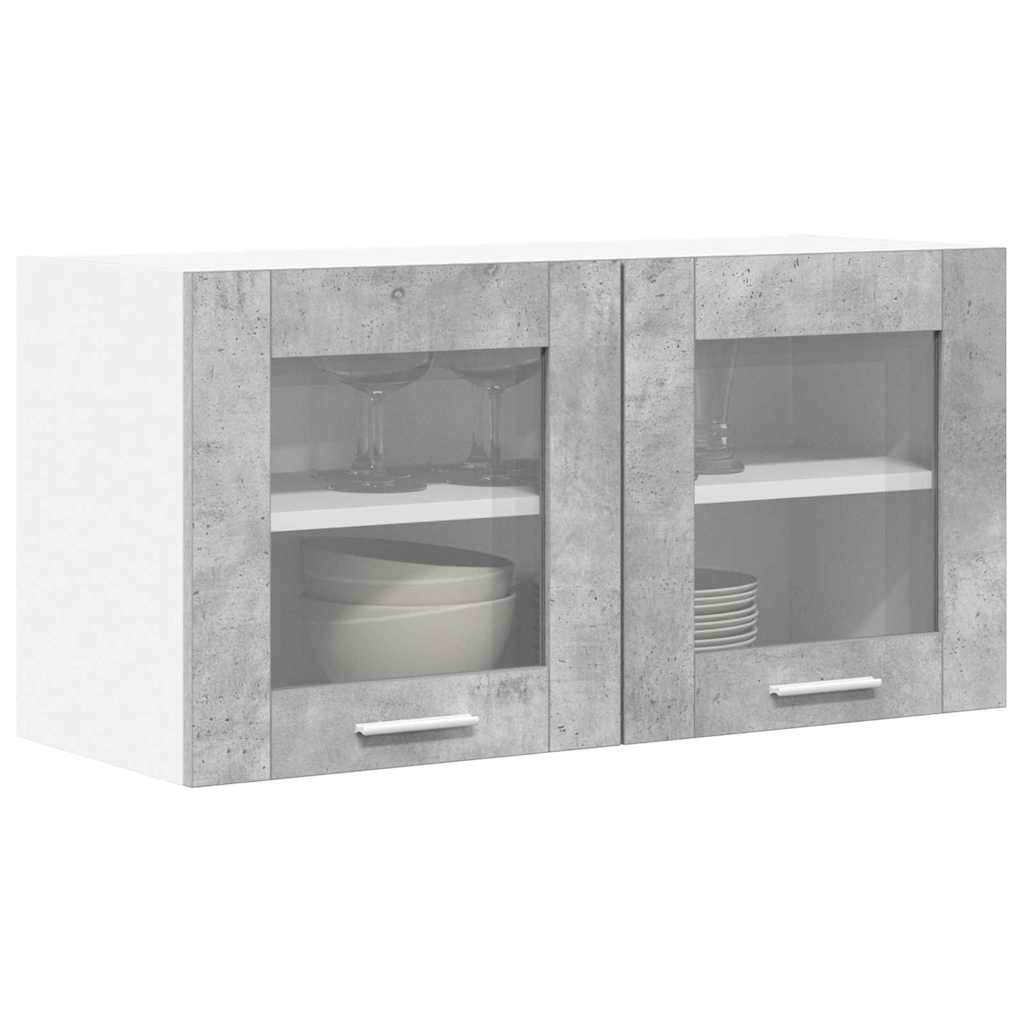vidaXL Hängeschrank Betongrau und Weiß 80 x 31 x 40 cm Holzwerkstoff