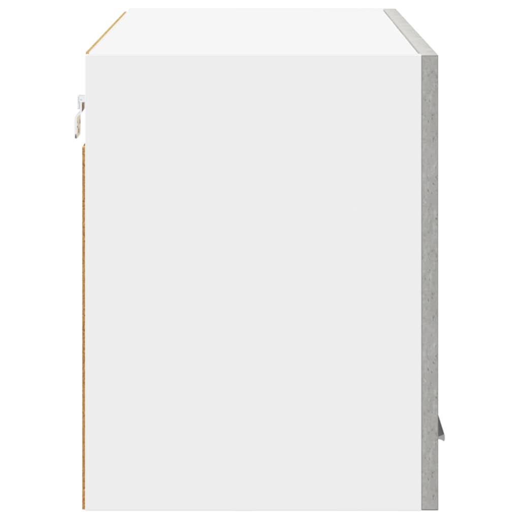 vidaXL Hängeschrank Betongrau und Weiß 80 x 31 x 40 cm Holzwerkstoff