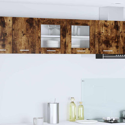 Hängeschrank mit Tür Geräucherte Eiche und Weiß 80 x 31 x 40 cm