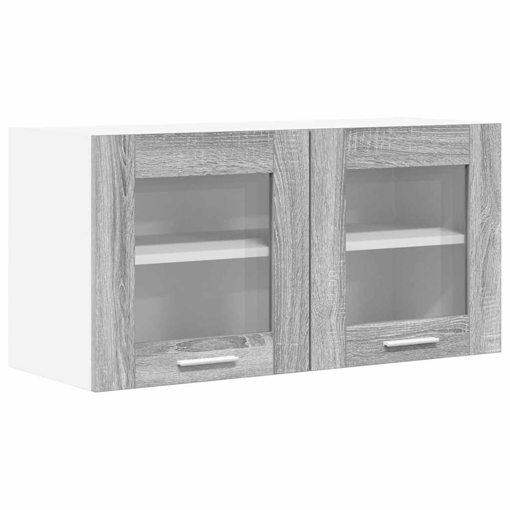 vidaXL Hängeschrank Grau Sonoma und Weiß 80 x 31 x 40 cm Holzwerkstoff