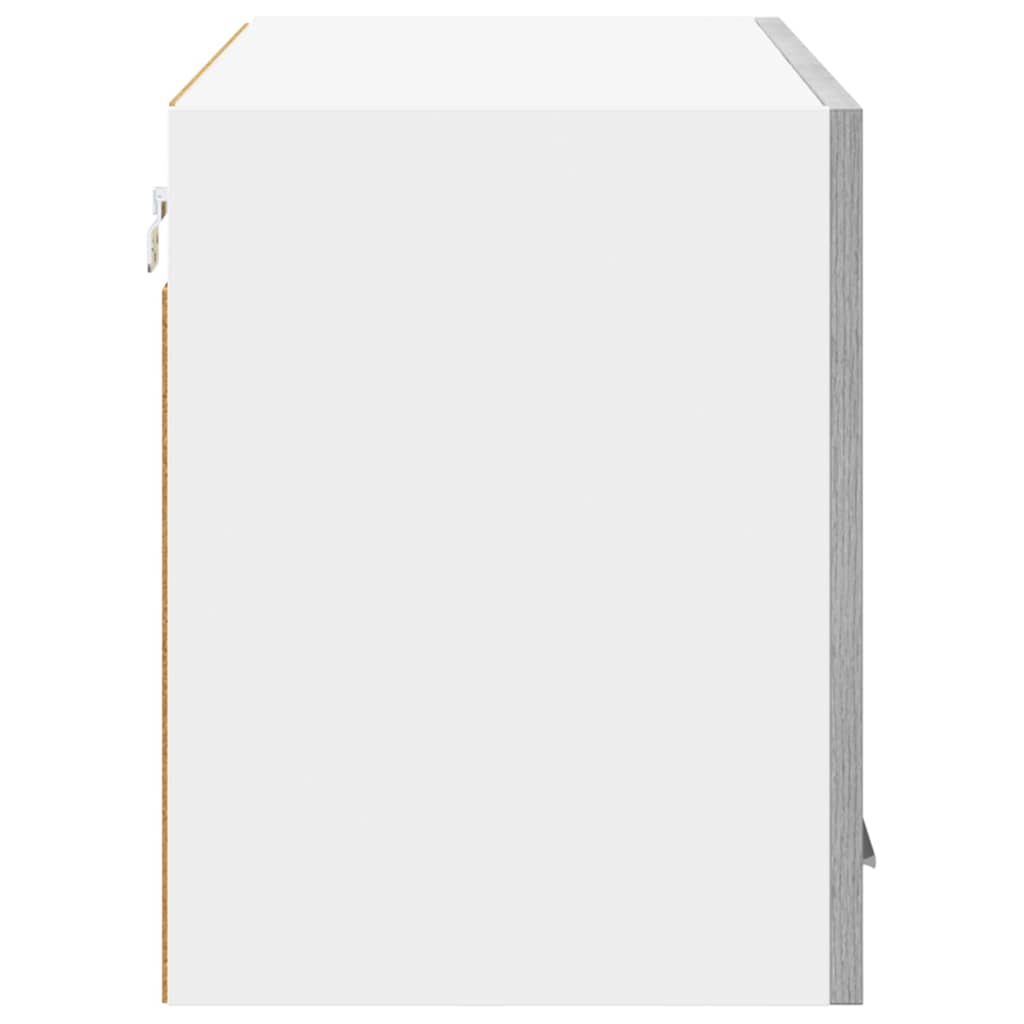 vidaXL Hängeschrank Grau Sonoma und Weiß 80 x 31 x 40 cm Holzwerkstoff