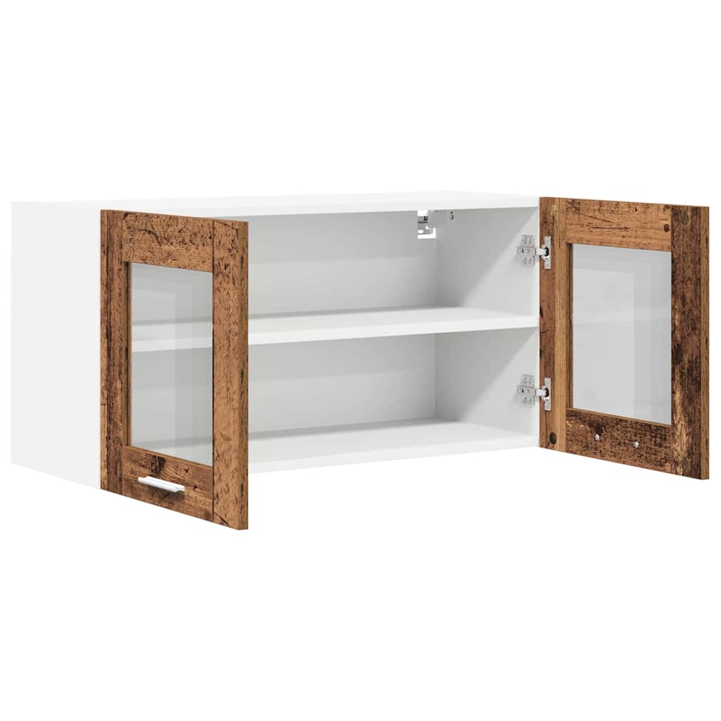vidaXL Hängeschrank Altes Holz und Weiß 80 x 31 x 40 cm Holzwerkstoff