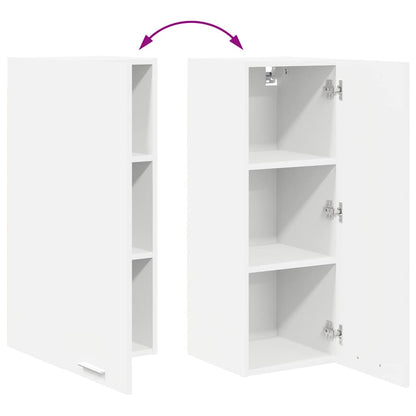 vidaXL Hängeschrank mit Speicher Weiß 30 x 31 x 80 cm Holzwerkstoff