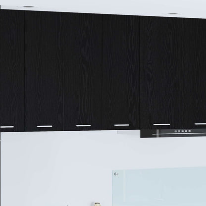 vidaXL Hängeschrank 2 pcs Schwarze Eiche und Weiß 30 x 31 x 80 cm