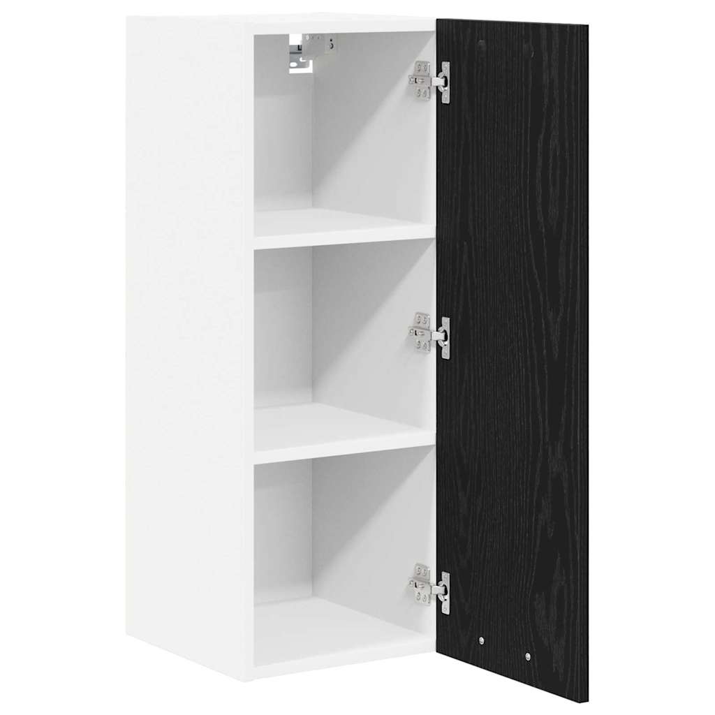 vidaXL Hängeschrank 2 pcs Schwarze Eiche und Weiß 30 x 31 x 80 cm