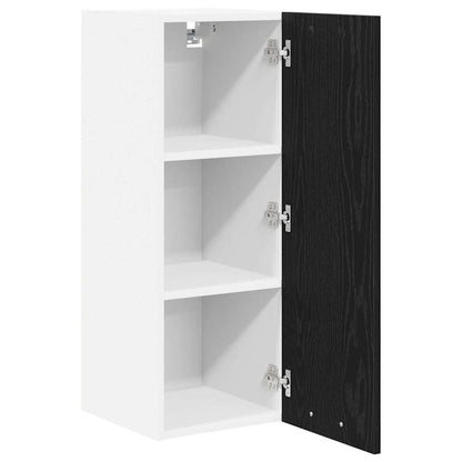 vidaXL Hängeschrank 2 pcs Schwarze Eiche und Weiß 30 x 31 x 80 cm