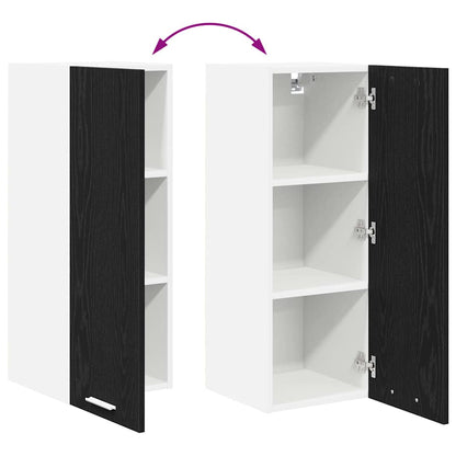 vidaXL Hängeschrank 2 pcs Schwarze Eiche und Weiß 30 x 31 x 80 cm