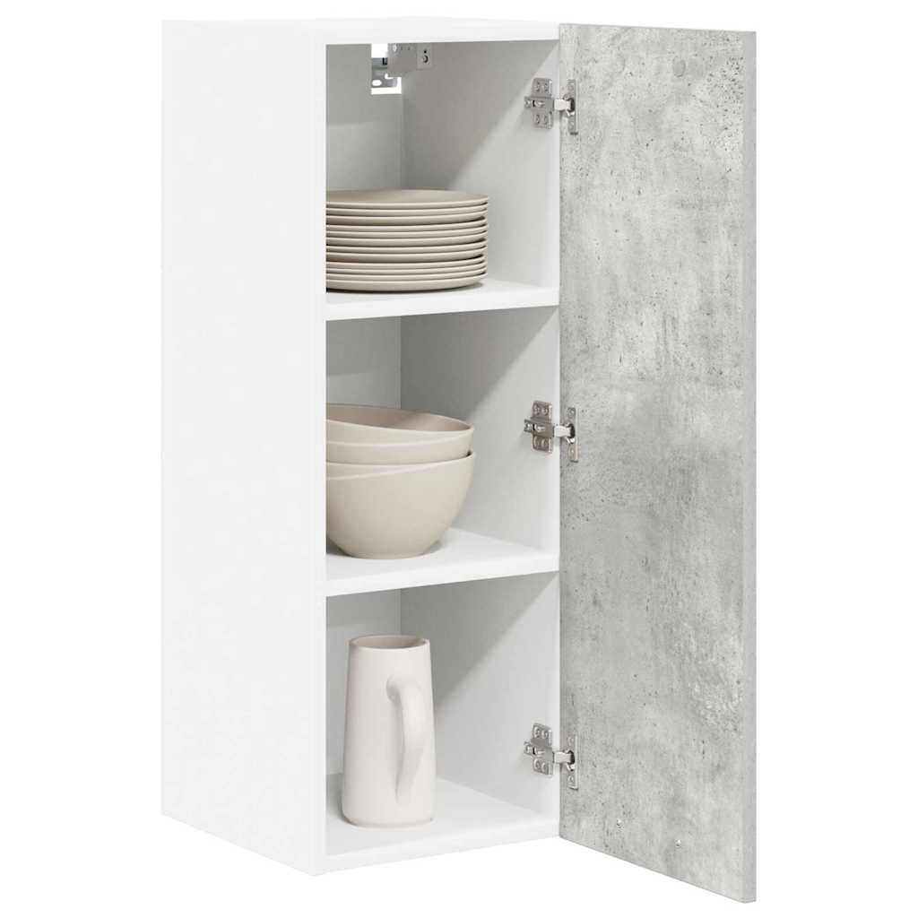 vidaXL Hängeschrank Betongrau und Weiß 30 x 31 x 80 cm Holzwerkstoff
