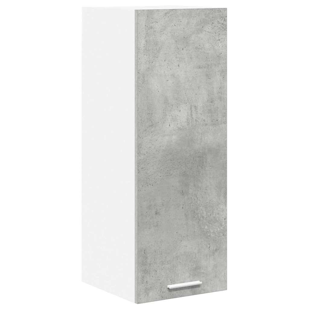 vidaXL Hängeschrank mit Tür 2 pcs Betongrau und Weiß 30 x 31 x 80 cm