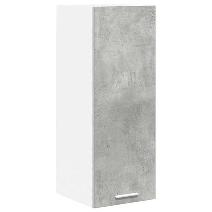 vidaXL Hängeschrank mit Tür 2 pcs Betongrau und Weiß 30 x 31 x 80 cm