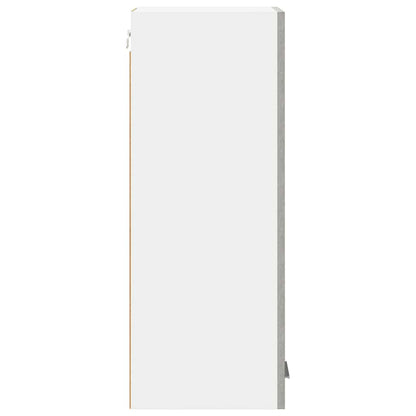 vidaXL Hängeschrank mit Tür 2 pcs Betongrau und Weiß 30 x 31 x 80 cm