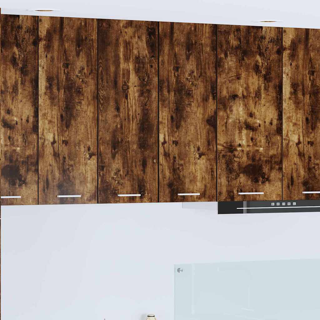 Hängeschrank mit Tür Geräucherte Eiche und Weiß 30 x 31 x 80 cm