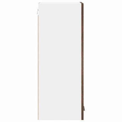 Hängeschrank mit Tür Geräucherte Eiche und Weiß 30 x 31 x 80 cm