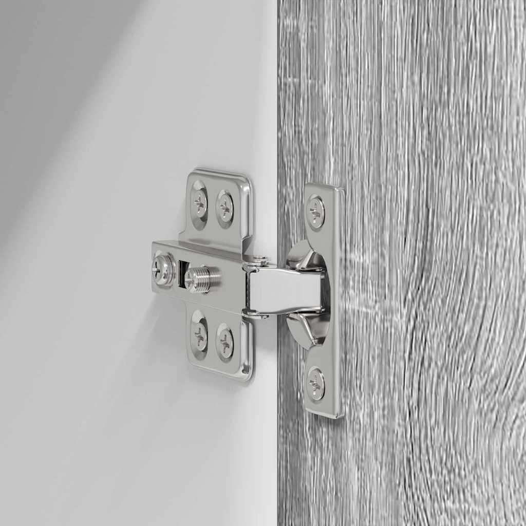 vidaXL Hängeschrank Grau Sonoma und Weiß 30 x 31 x 80 cm Holzwerkstoff