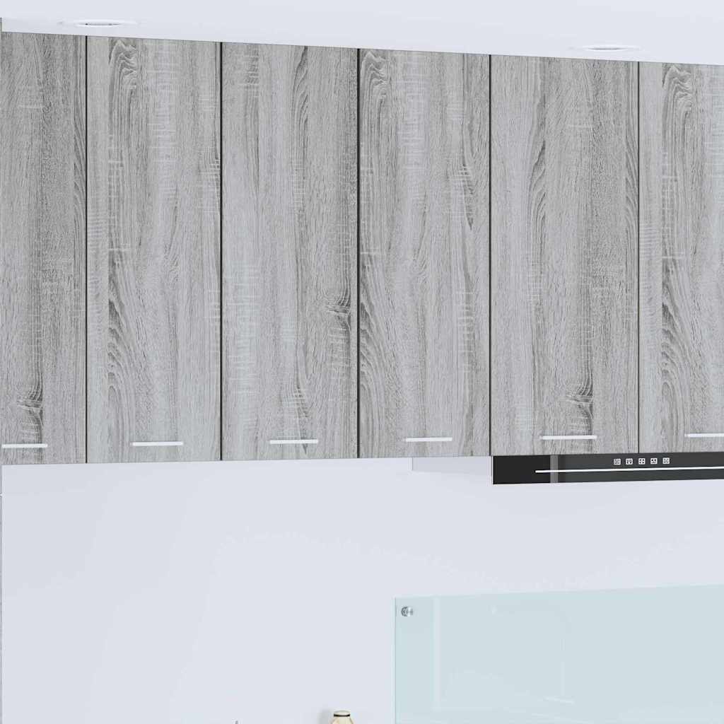 vidaXL Hängeschrank Grau Sonoma und Weiß 30 x 31 x 80 cm Holzwerkstoff
