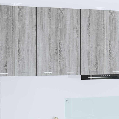 vidaXL Hängeschrank Grau Sonoma und Weiß 30 x 31 x 80 cm Holzwerkstoff