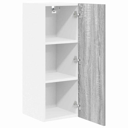 vidaXL Hängeschrank Grau Sonoma und Weiß 30 x 31 x 80 cm Holzwerkstoff