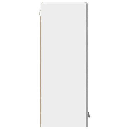 Hängeschrank mit Tür 2 pcs Grau Sonoma und Weiß 30 x 31 x 80 cm