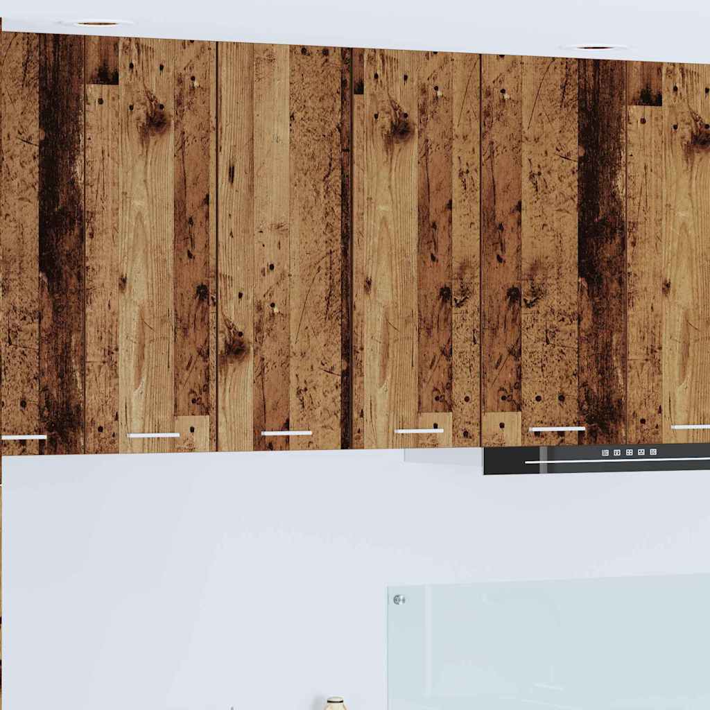 vidaXL Hängeschrank mit Tür 2 pcs Altes Holz und Weiß 30 x 31 x 80 cm