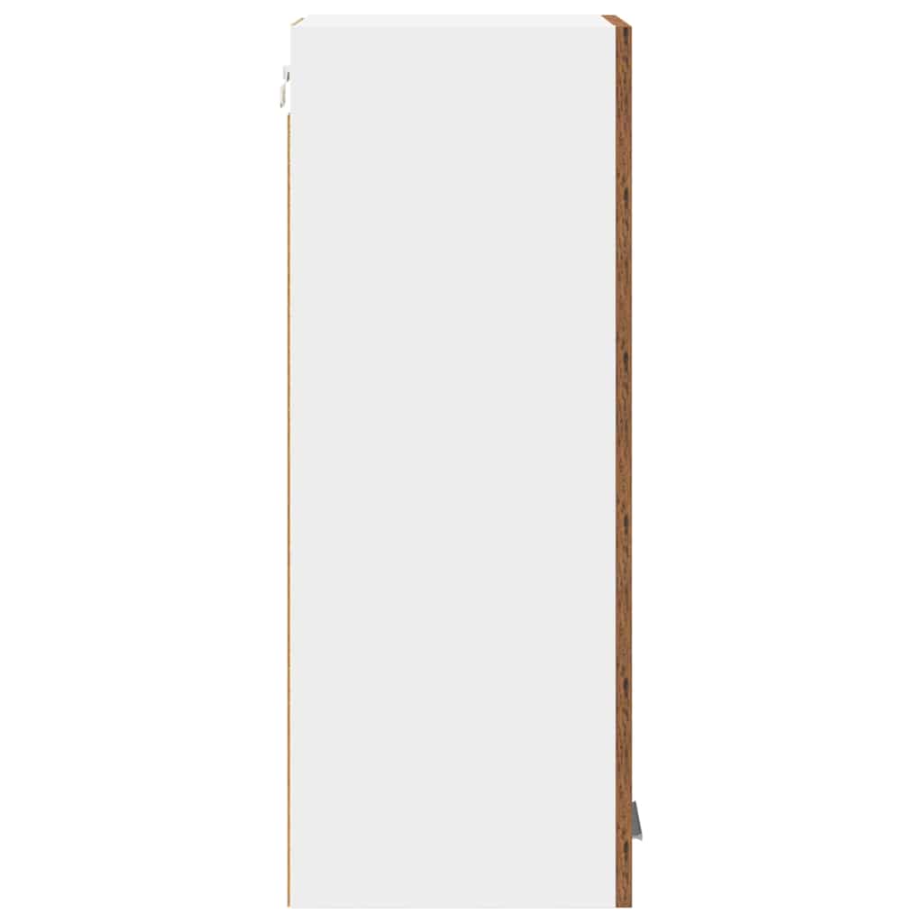 vidaXL Hängeschrank mit Tür 2 pcs Altes Holz und Weiß 30 x 31 x 80 cm