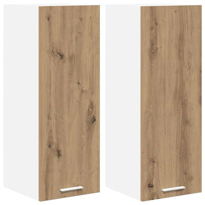 vidaXL Hängeschrank 2 pcs Artisan-Eiche und Weiß 30 x 31 x 80 cm