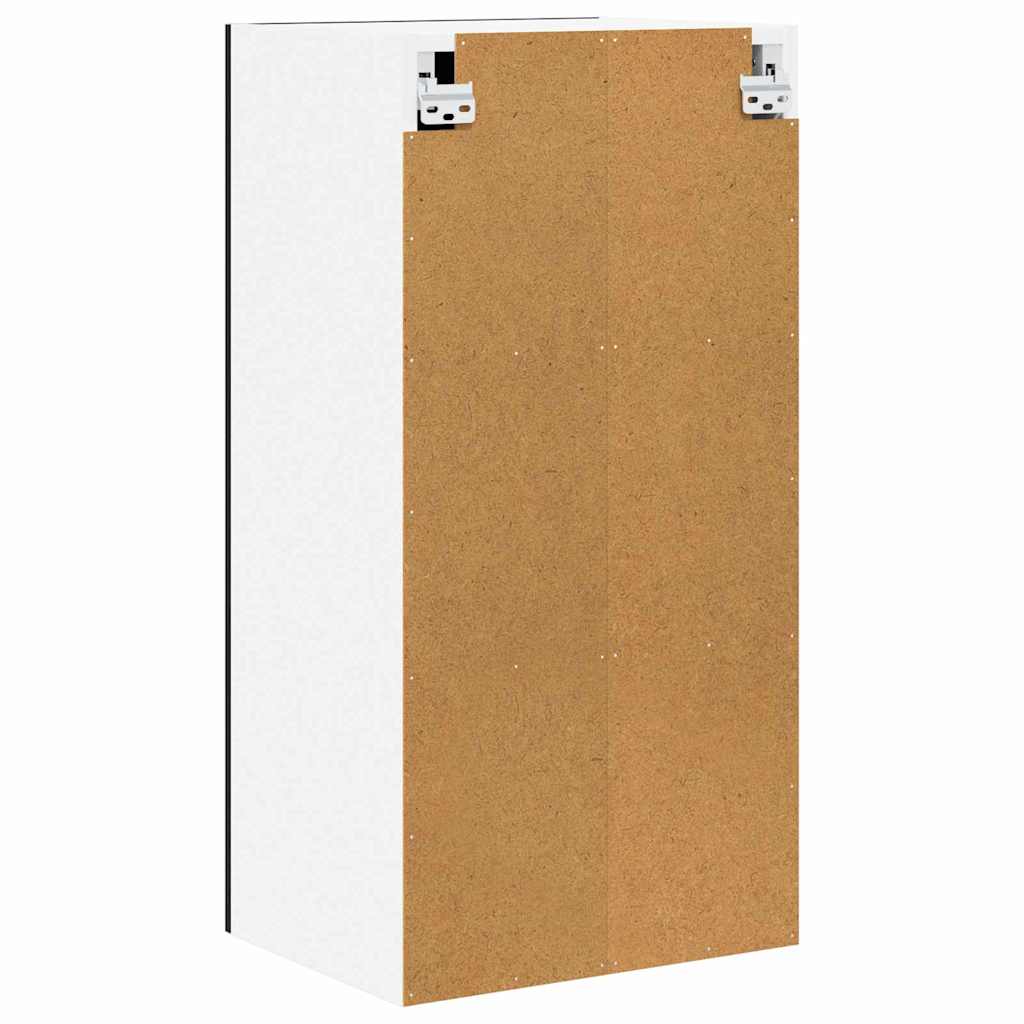 Hängeschrank Riga Schwarze Eiche und Weiß 40 x 31 x 80 cm