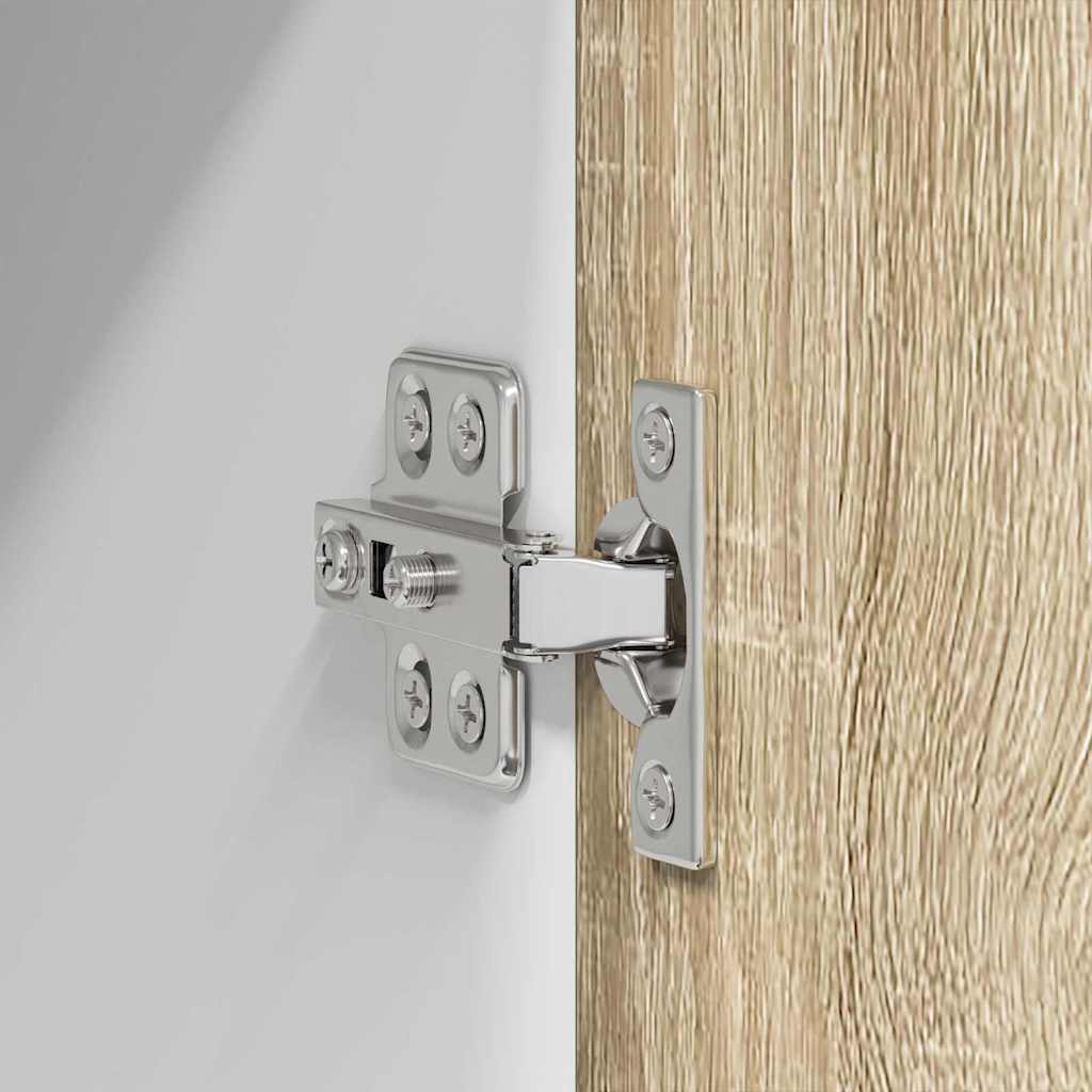 Hängeschrank mit Speicher Sonoma-Eiche und Weiß 40 x 31 x 80 cm