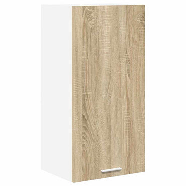 vidaXL Hängeschrank mit Speicher Sonoma-Eiche und Weiß 40 x 31 x 80 cm