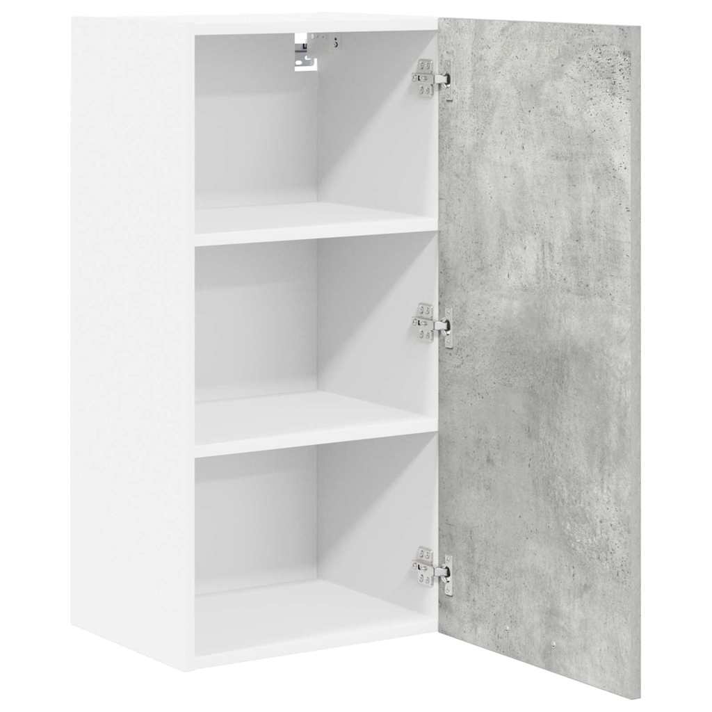 vidaXL Hängeschrank Betongrau und Weiß 40 x 31 x 80 cm Holzwerkstoff